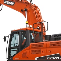 Стекло дверное верхняя левая форточка Doosan DX190/225/300LCA (004К)