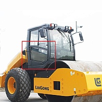 Стекло дверное нижнее правое на каток LiuGong 6114