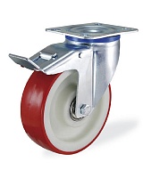 Колёсная опора KAMA 3302-PUR-100 с тормозом