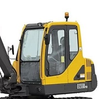 Стекло лобовое верхнее Volvo EC 55 B
