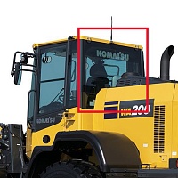 Стекло кабины заднее Komatsu WA180/WA250