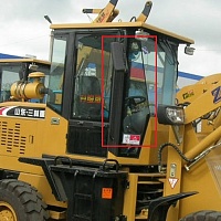 Стекло лобовое правое на фронтальный погрузчик Shanlin Zl 20
