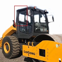 Стекло дверное верхнее правое на каток LiuGong 6114
