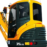 Стекло дверное верхнее левое Hyundai  R35Z-9